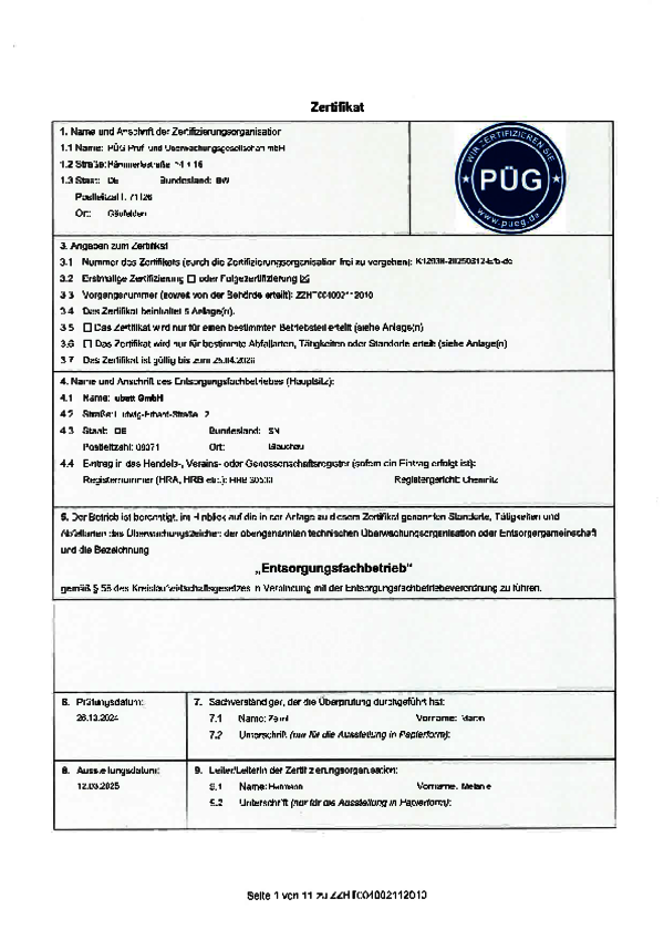 Zertifikat Efb Zertifikat Efb